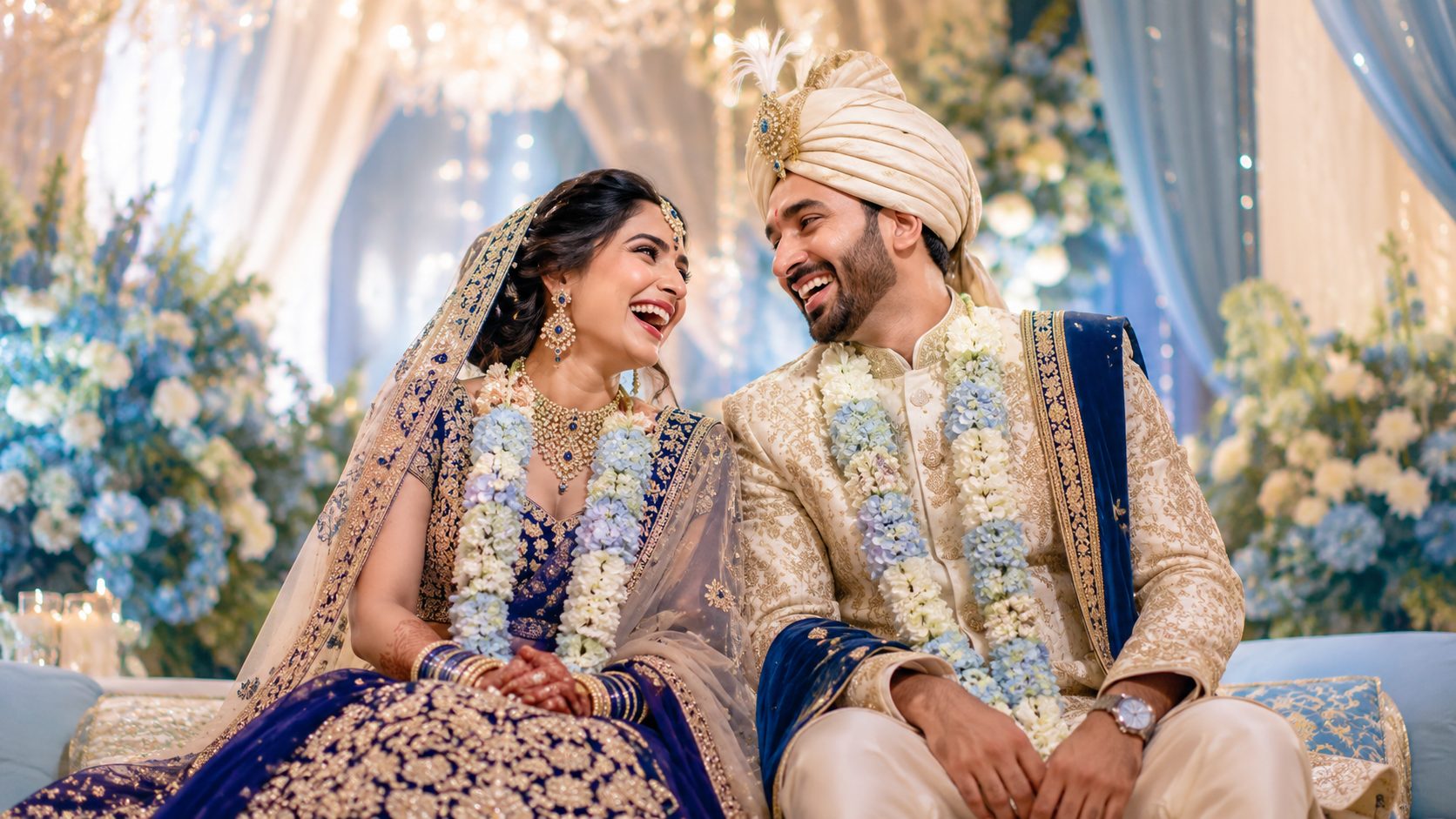Indian wedding couple